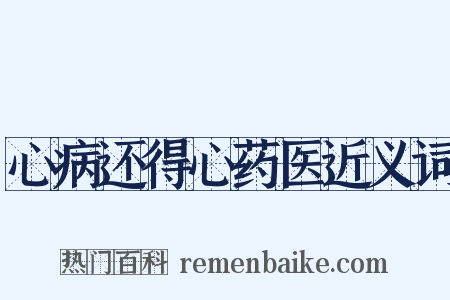 心病还得心药医近义词是什么意思的图片